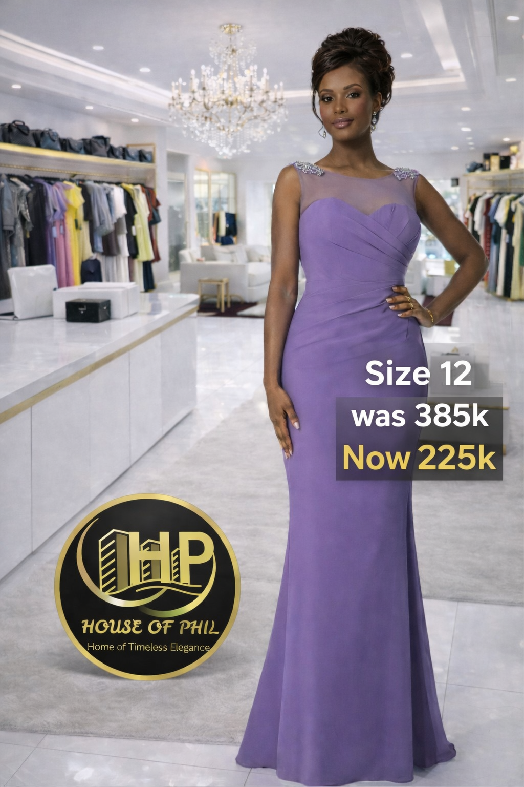 Lavender Grace Evening Gown