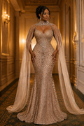 Champagne Royale Couture Gown