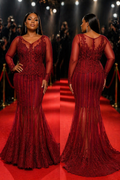 Ruby Royale Lace Gown